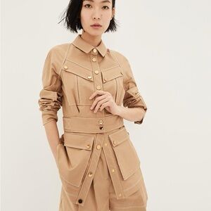 Veronica Beard Beige Utility Jacket